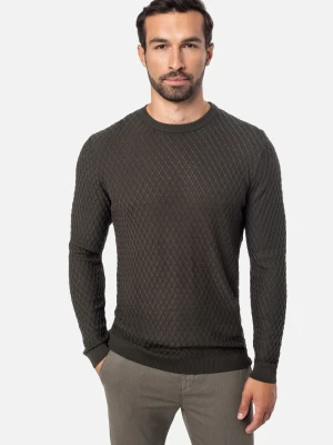 SWETER PELTRE Z OKRĄGŁYM DEKOLTEM ZIELEŃ Recman