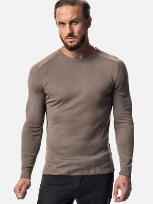 SWETER PERSEO Z OKRĄGŁYM DEKOLTEM BEŻ Recman