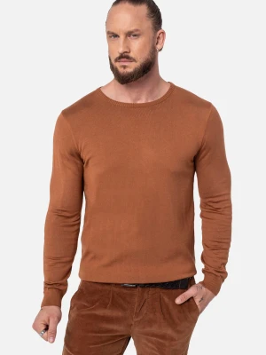 SWETER PETRONA Z OKRĄGŁYM DEKOLTEM KAMEL Recman