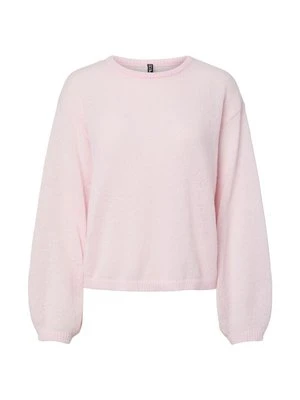 Sweter Pieces jasnoróżowy