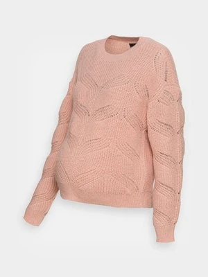 Sweter Pieces jasnoróżowy