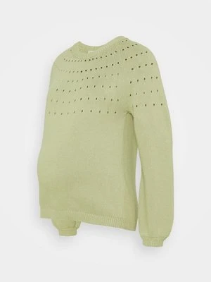 Sweter Pieces zielony