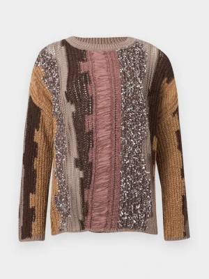 Sweter Pinko brązowy