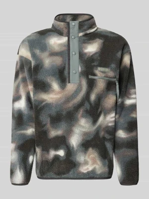 Sweter polarowy z naszywką z logo model 'HELVETIA' Columbia Oliwkowy