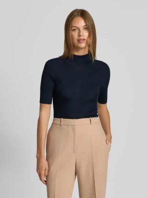 Sweter półgolf o kroju slim fit z żywej wełny Boss
