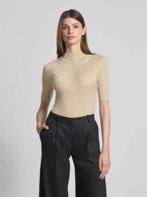 Sweter półgolf o kroju slim fit z żywej wełny Boss