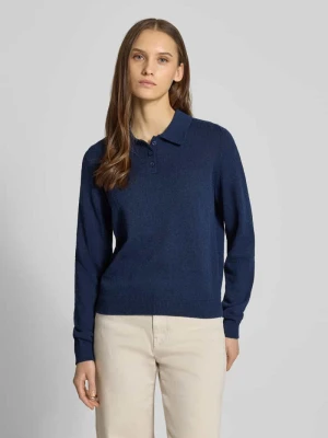 Sweter polo z długim rękawem z dzianiny bouclé Review