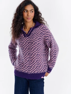 Sweter polo z moherem Touch of Mood ONE SIZE