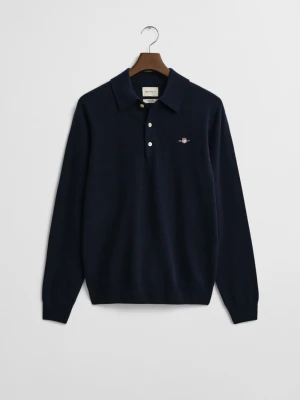Zdjęcie produktu Sweter polo z wełny jagnięcej Superfine GANT