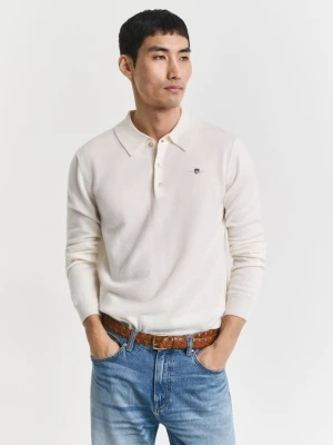 Sweter polo z wełny jagnięcej superfine GANT