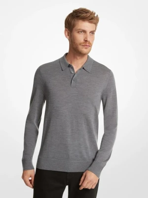 Sweter polo z wełny merynosów Michael Kors