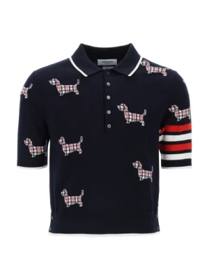 Sweter polo z wzorem jacquardowym Hector Thom Browne