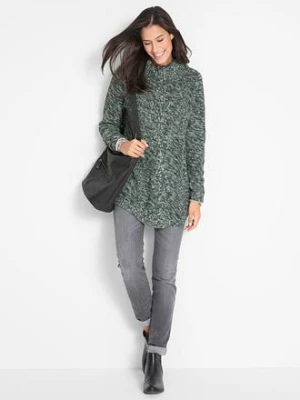 Sweter poncho, długi rękaw bonprix