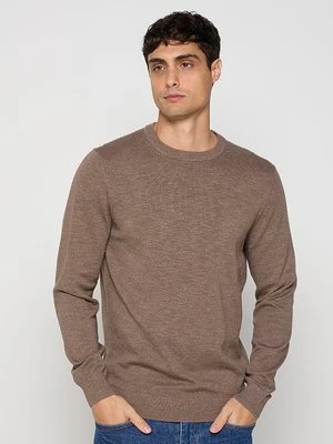 Sweter Profuomo brązowy