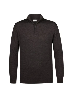 Sweter Profuomo ciemnobrązowy