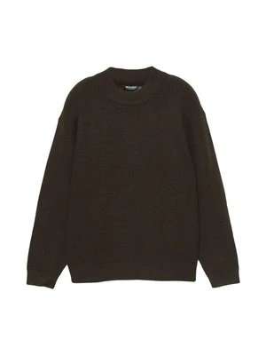 Sweter PULL&BEAR ciemnobrązowy