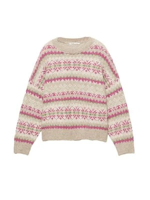 Sweter PULL&BEAR różowy