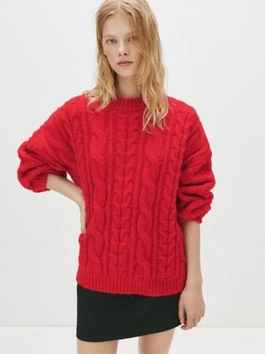 Sweter PULL&BEAR czerwony