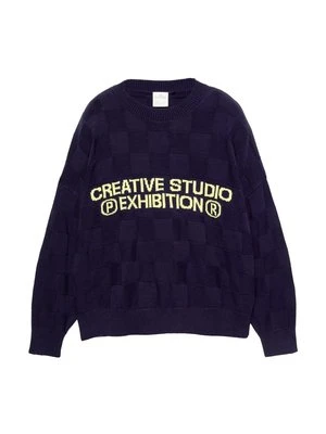 Sweter PULL&BEAR niebieski denim
