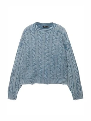 Sweter PULL&BEAR niebieski