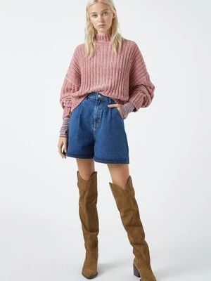 Sweter PULL&BEAR jasnoróżowy
