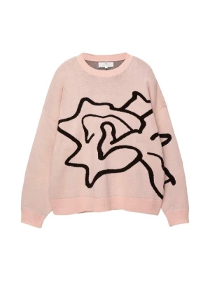 Sweter PULL&BEAR różowy