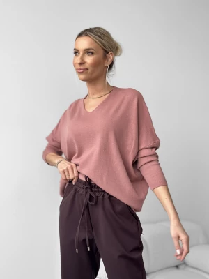 Sweter Pull V Dusty Pink ClothStore