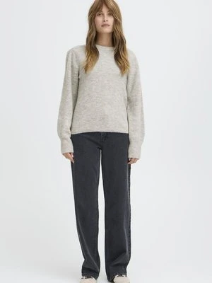 Sweter PULZ jasnoszary