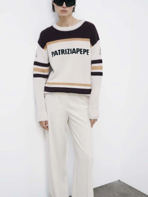 Sweter Racing z logo PATRIZIA PEPE