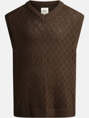 Sweter Redefined Rebel brązowy