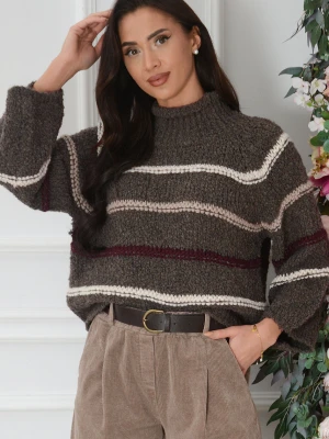 Sweter reglan bukla w paski fango Miles Cocomoda.pl - odzież damska, sukienki, buty, dodatki