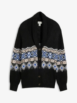 Sweter rozpinany BonPrix czarny