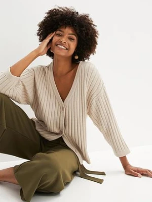 Sweter rozpinany boxy bonprix