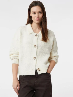 Sweter rozpinany comma kremowy