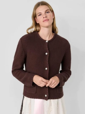 Sweter rozpinany s.Oliver brązowy