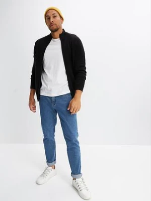 Sweter rozpinany z dzianiny o zwartym splocie bonprix