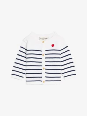 Sweter rozpinany z guzikami bonprix