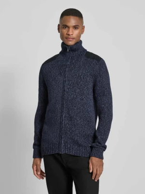 Sweter rozpinany z prążkowanymi ściągaczami RAGMAN