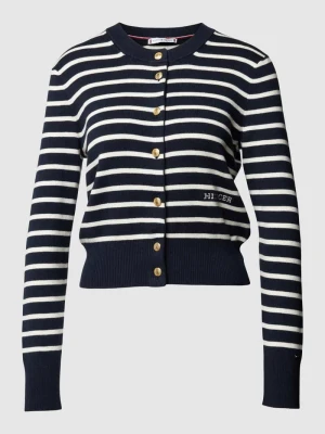 Sweter rozpinany z prążkowanymi ściągaczami Tommy Hilfiger