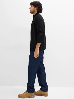 Sweter rozpinany ze stójką, z bawełny z recyklingu bonprix