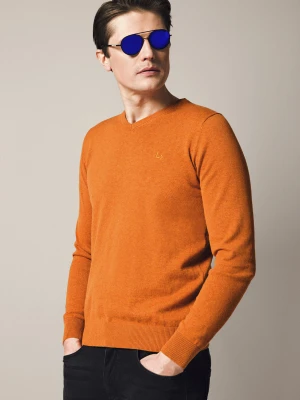 Sweter Rudy Bawełniany w Serek Harrison Lancerto