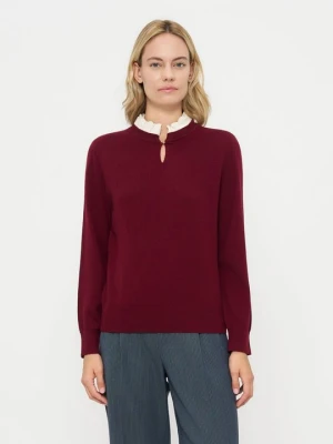 Sweter Sandro bordowy