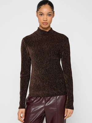 Sweter Scotch & Soda ciemnobrązowy