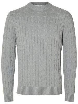 Sweter Selected szary melanż
