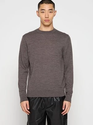 Sweter Selected ciemnobrązowy