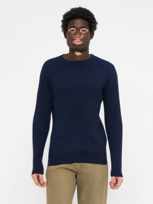 Sweter Selected granatowy