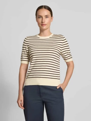 Sweter Slim Fit z mieszanki wiskozy s.Oliver Złamany biały