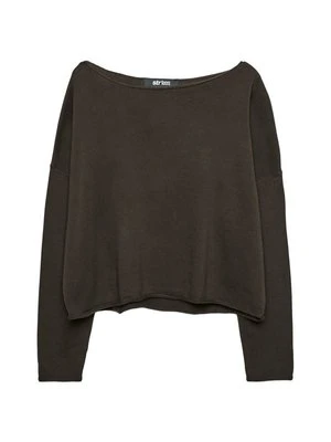 Sweter Stradivarius ciemnobrązowy