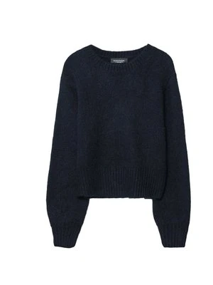 Sweter Stradivarius granatowy
