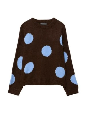 Sweter Stradivarius ciemnobrązowy